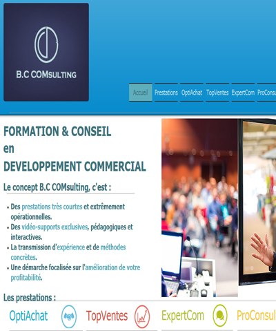 Site internet de la société BC Comsulting à Bourg en Bresse